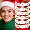 Cute Christmas Snowman Face Stickers Corner Of Eyes Temporary Body Art Tattoos Self Adhesive Sweet Colorful Party Accessories