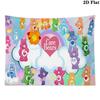 CARE BEARS Wall Tapestry Aesthetic Wall Hanging Printed Fabric Blanket Decorative Tapestries for Bedroom Living Room Home Decor