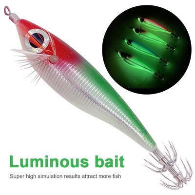 Svítící rybářské návnady Squid Jig Hook Návnada Fluorescenční simulace Mořská voda Příslušenství k rybolovu Krevety Návnada Kapr Umělá návnada