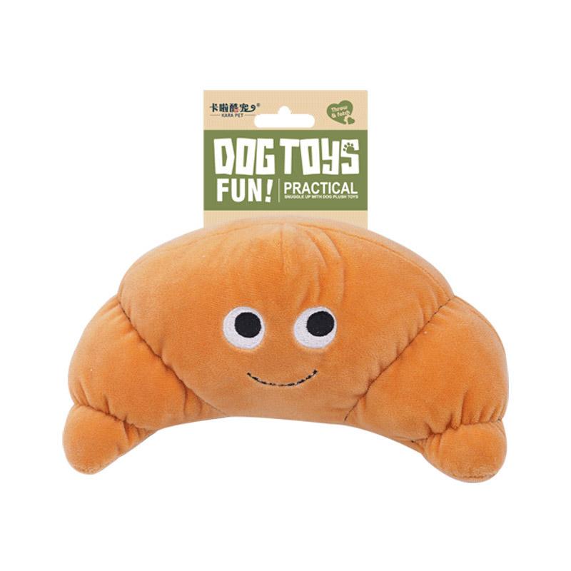 Chew Resistant Plush Hamburg Dog Toy with Sound Paper Cute Creative Pet Puzzle Toy for Medium Large Dogs French Bulldog Supplies