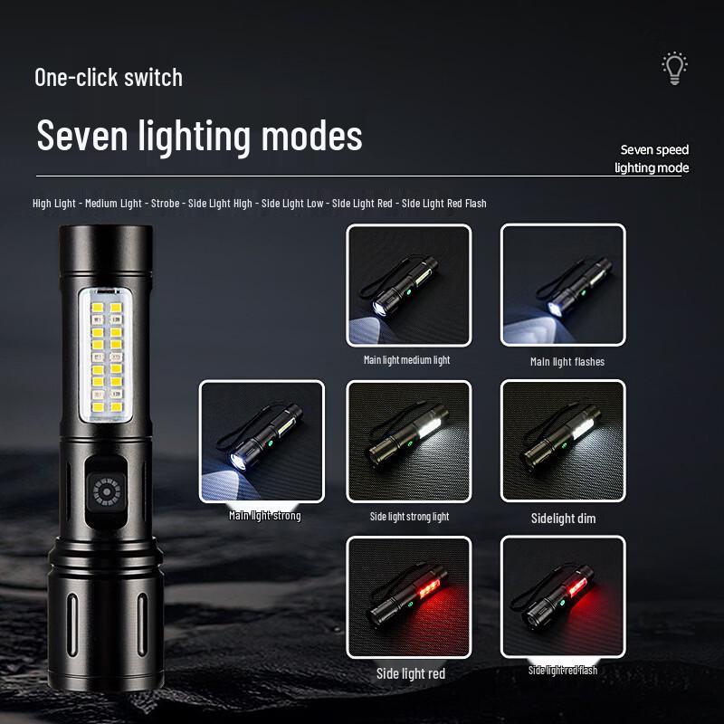 OEING Outdoor Rechargeable Aluminum Flashlight
