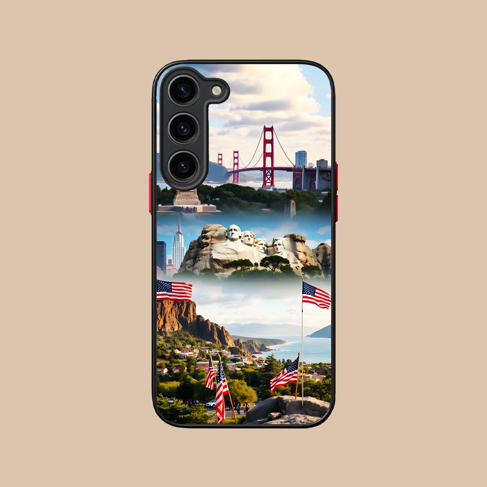 USA America Flag Silicone Mobile Phone Case for Samsung Galaxy S26 S25 S24 S23 S22 S21 Plus FE Ultra Colorful Cover