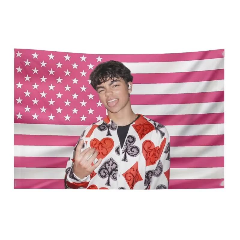 

1PC MMalachi Barton Pink American Flag Tapestry for Teen Dorm Bedroom Wall Decor Fan Gift 74x94cm(29x37in)