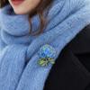 Durable Brooch Pin Pin Enamel Hydrangea Shape Lapel Polished Edges Backpack Smooth Round