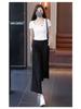 Ice Silk Women's High Waist Wide Leg Skirt Pants - 2026 Summer Slimming, Loose, and Thin Style