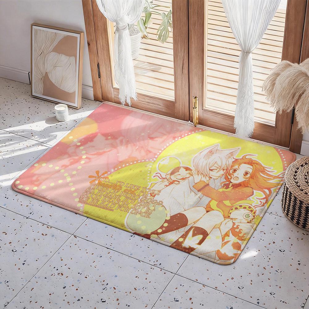 Anime Love K Kamisama K Kiss Floor Mat Eco Flannel Doormat Non Slip Odorless Indoor Floor Rug Soft Short Plush Home Mat