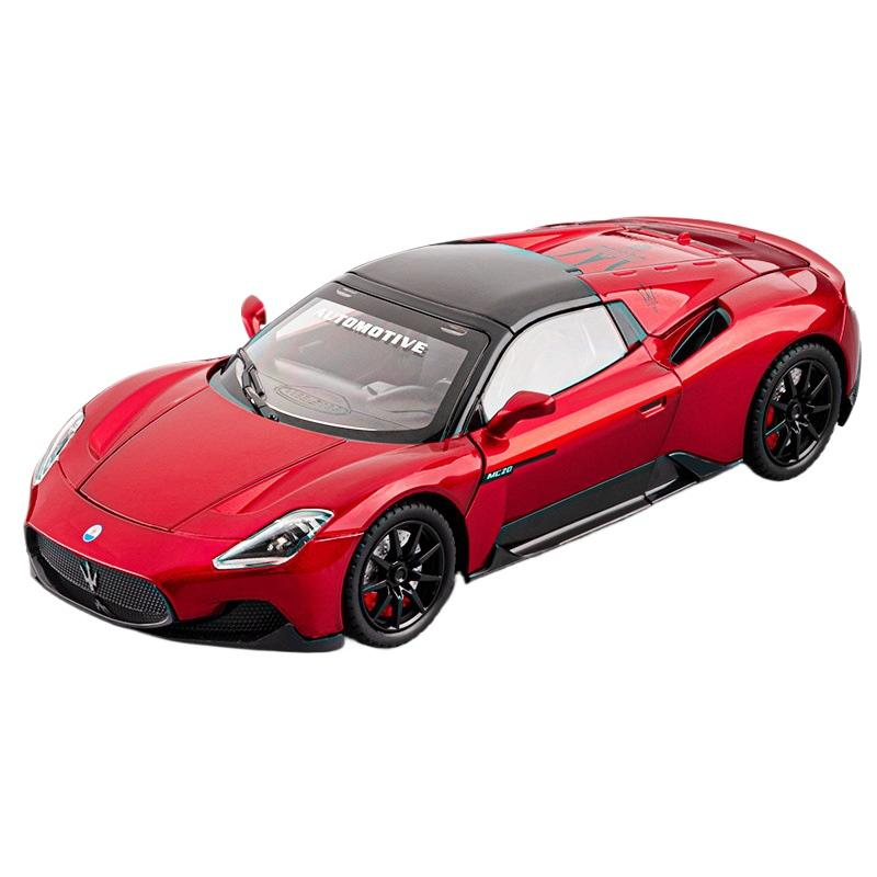 1/24 Maserati MC20 Cabrio Alloy Track Racing Car Model Diecast Metal Sports Car Vehicles Model Sound and Light Children Toy Gift
