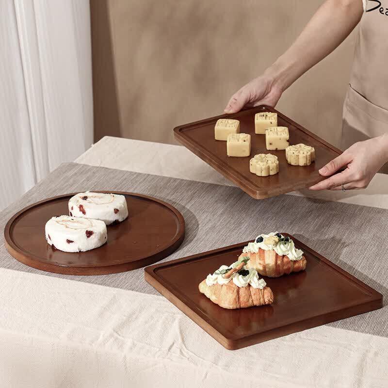 Jing Zhou Yuan Walnut Bamboo Serveware & Decor