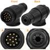 12V 13 Pin Trailer Adapter Electric Trailer Plug Waterproof Plastic 13 Pole Wiring Connector Adapter