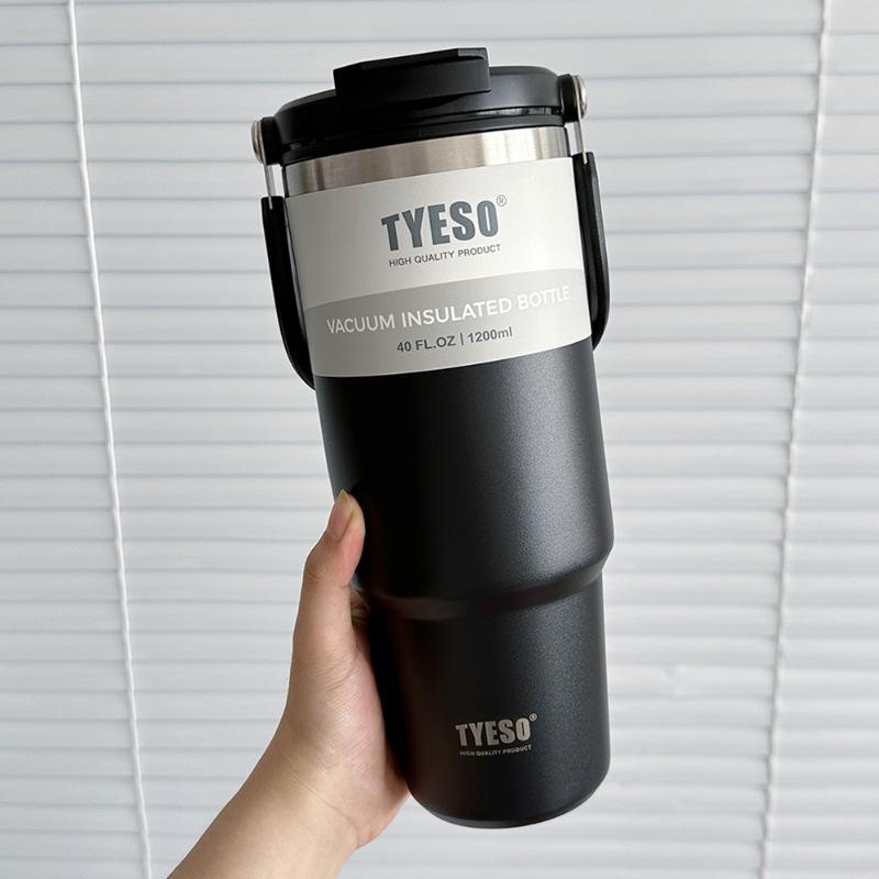 TYESO Large Capacity Stainless Steel Thermo Bottle Car Coffee Cup Keep Cold and Heat Thermal Mug Sport Water Bottle Vacuum Flask
