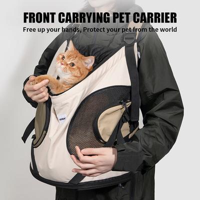 Pet Carrier Backpack Front Facing, Dog Cat Breathable Bubble Bag for Outdoor Travel Hiking Shoulder Tote