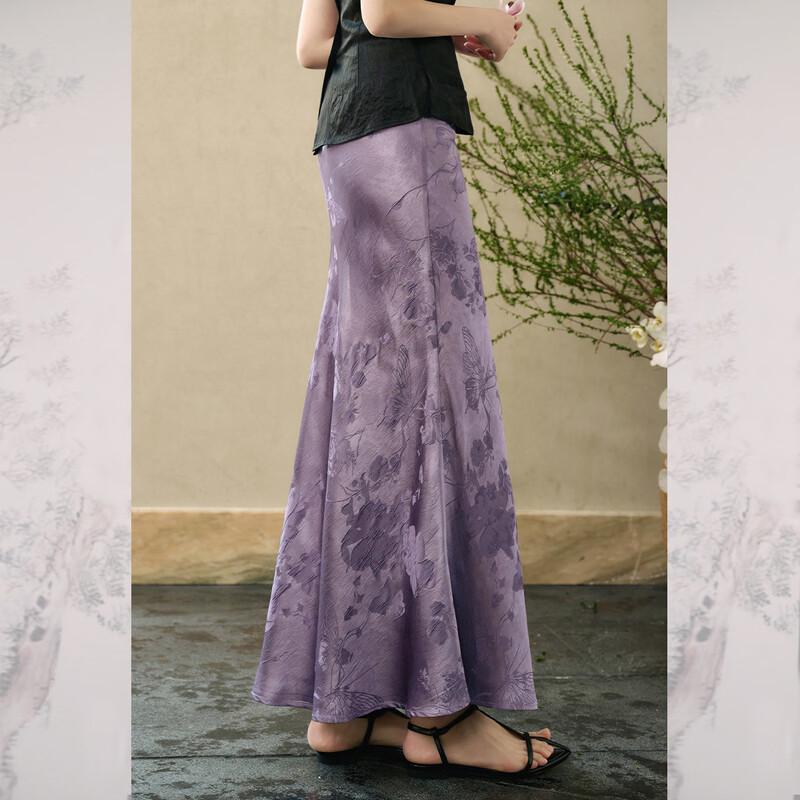 New Chinese Style Jacquard Mermaid Skirt