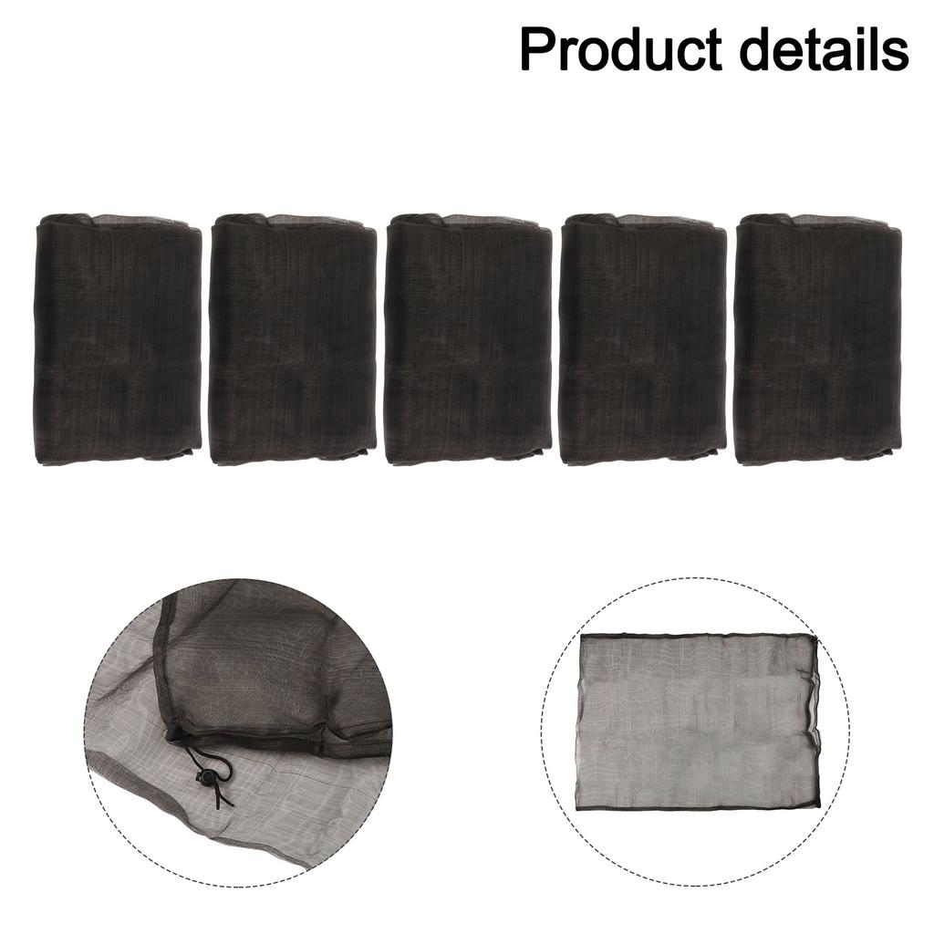 5PCS Plant Protection Cover Black Drawstring Horticulture Vegetable Cover 0.8*1m 1*1.5m For Crops Fruits Flowers