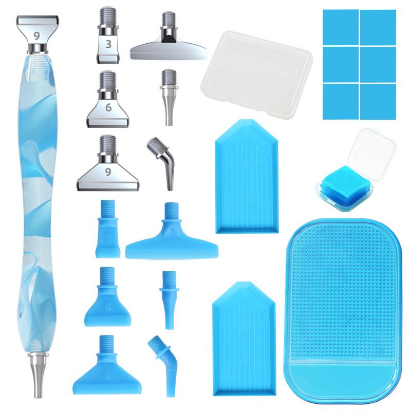Deluxe Metal Screw Point Diamond Pen Set - Multifunctional DIY 5D Painting Tools for Crafting, Nail Art -Ergonomic Design