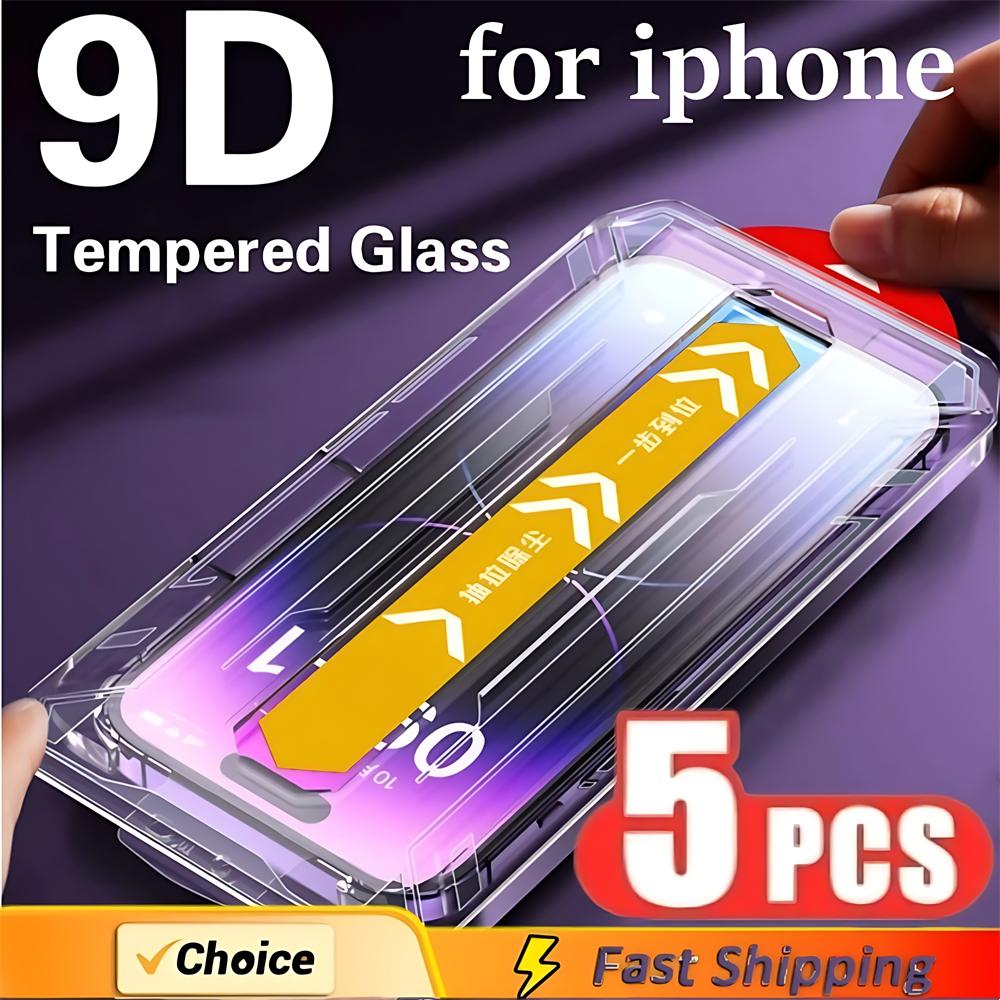 3-5Pcs Dust Free Kit Privacy Anti-Spy HD Clear 9H Tempered Glass For iPhone 15 14 Plus 13 12 11 XS Pro Max X XR Screen Protector
