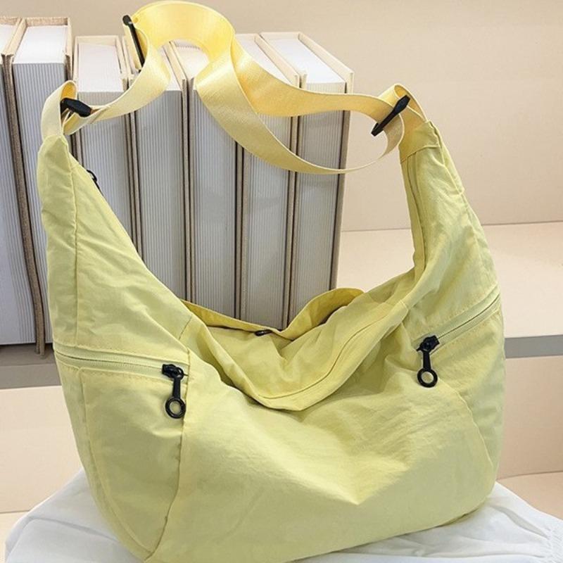 Casual Macron Shoulder Bag Waterproof Nylon Crossbody Niche Retro Commuter Dumpling Bag