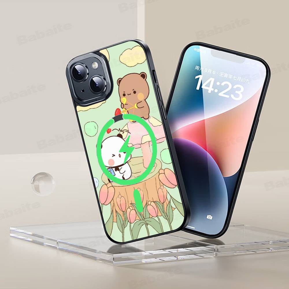 Cute BUBU DUDU Phone Case Magnetic Case For iPhone 17 16 15 14 13 12 11 For Magsafe Wireless Charge Cover