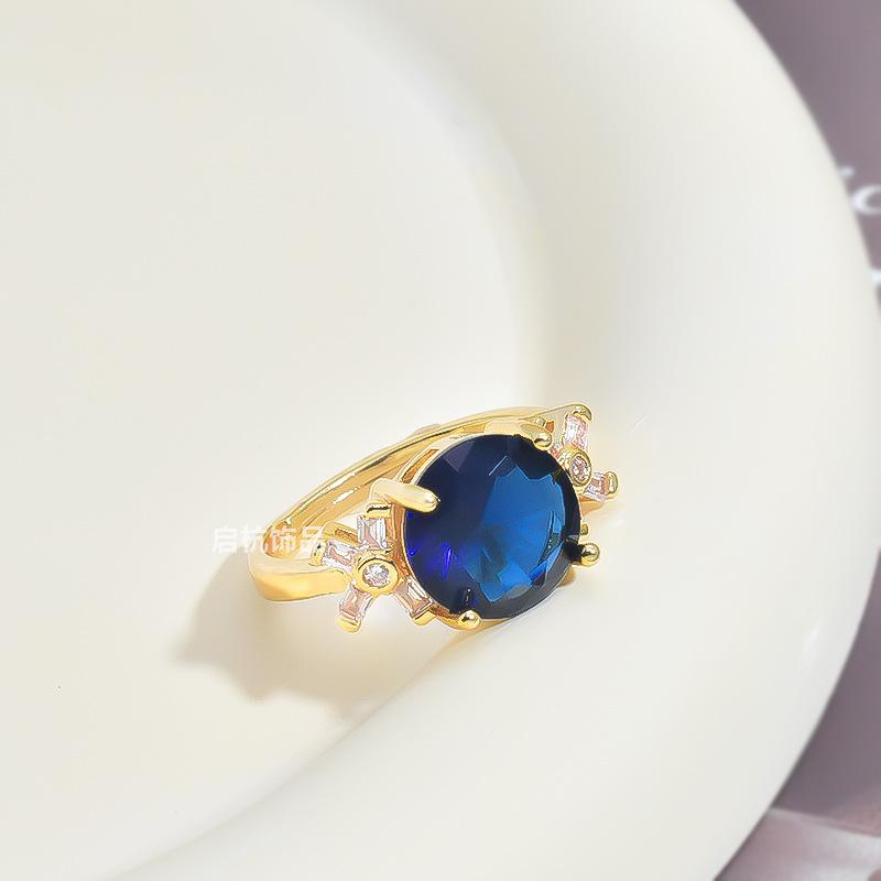 

Синее круглое ожерелье с драгоценным камнем, женское, в стиле ретро, гуочао, этническом, универсальная цепочка на ключицу, ювелирное изделие