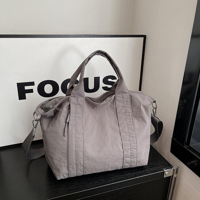 

Casual large-capacity bags Women s autumn and winter simple literary cloth bags Commuter shoulder bags Shopping bags Crossbody bags Tide серый
