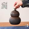 Large Retro Jianshui Purple Clay Gourd Jar for Pu'er and Green Tea Storage