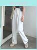Womens Loose Fit Wide Leg Pants With Polyester Blend For Casual Office Wear