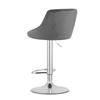 KAST stool - velvet gray / chrome base