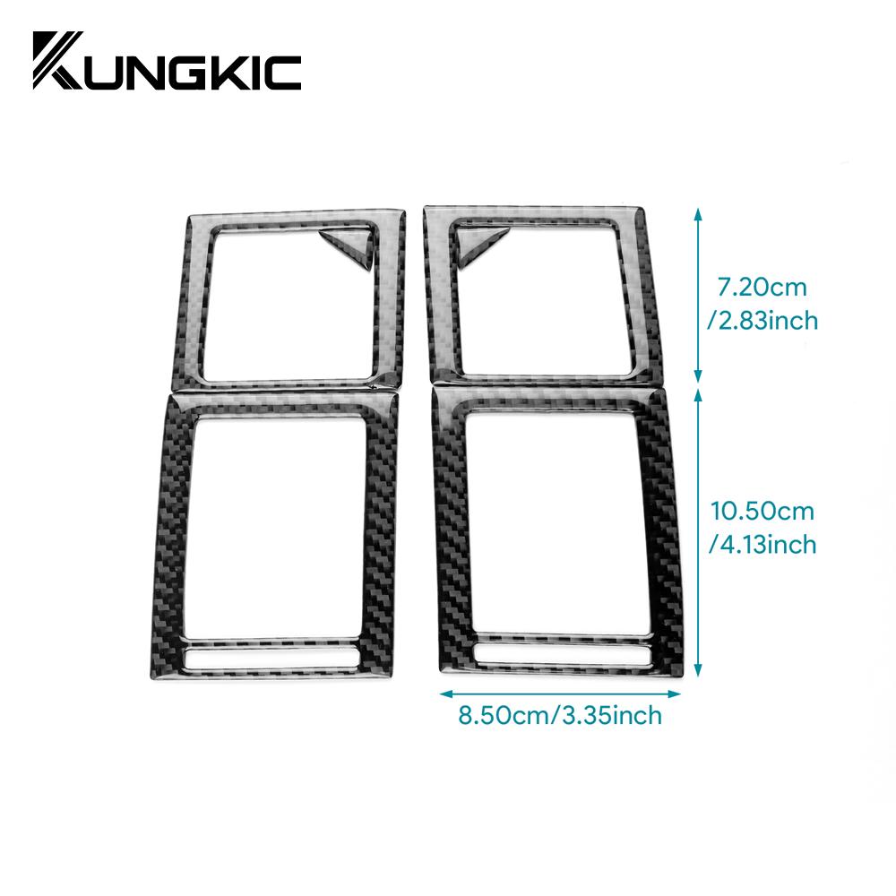 Real Soft Carbon Fiber Sticker For Chrysler 300 300C 2005 2006 2007 2008 2009 2010 Car Air Outlet Vent Interior Accessories