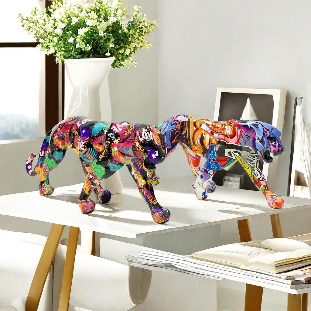 Leopard Resin Ornament for Home Decor & Gift