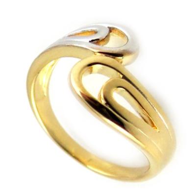2-farbiger 'Câlin' vergoldeter Ring
