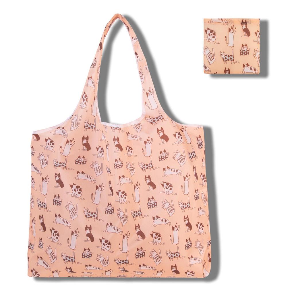 Eco-Friendly Large Capacity Foldable Tote Bag - Creative, Portable, Printed, and In Stock