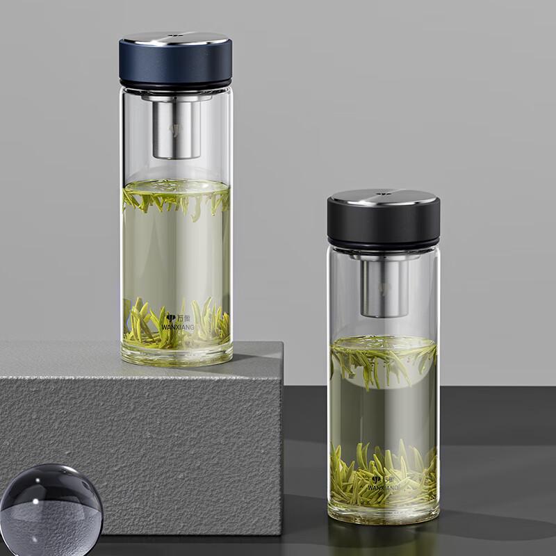 WANXIANG Portable Glass Tea Infuser Bottle