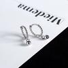 Temperament Personality Beads Korean Women Ear Buckle Stud Earrings Fashion Jewelry Hoop Earrings
