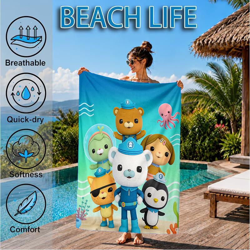 Ocean Explorers Adventure Beach Towel, Quick-drying, Easy to Care for, Suitable for Both Fitness and Beach Vacations,Sports Essential