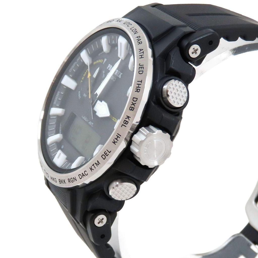Used CASIO Casio Pro Trek Climber Line PRW-61-1AJF Black Dial SS Stainless Steel Resin Approx. 52.7g Watch Solar Men's Free Shipping [Unused]