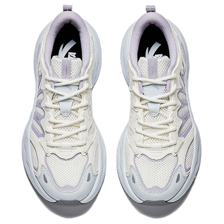 Anta Meteor 3 Trendy Casual Non-Slip Breathable Low-Top Dad Shoes Women sneaker White Blue Purple 122538851-5