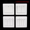 Wandschalter 1/2/3/4-fach Taster Wandschalter Ein / Aus Druckschalter Schalter Edelstahl-Panel Funktioniert mit LED-Lampe