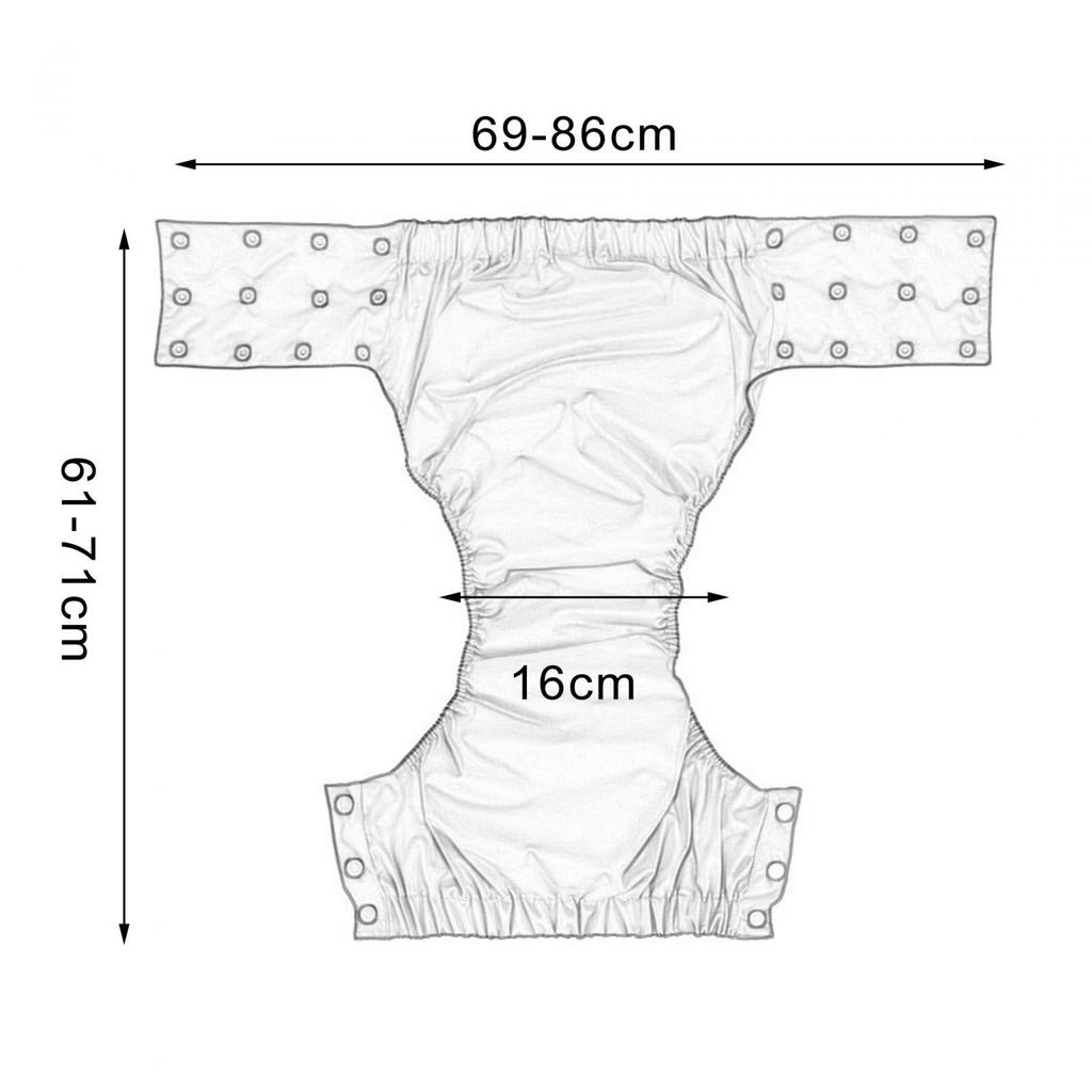 Adult Cloth Diaper Incontinence Pants Adjustable Nappy Cover Reusable Breathable Underwear