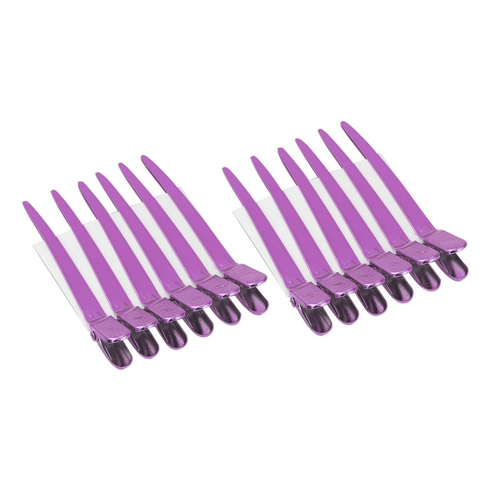 

12 шт./коробка Зажимы для укладки волос Парикмахерские салонные зажимы для разделения волос для салонной укладки Розово-красный