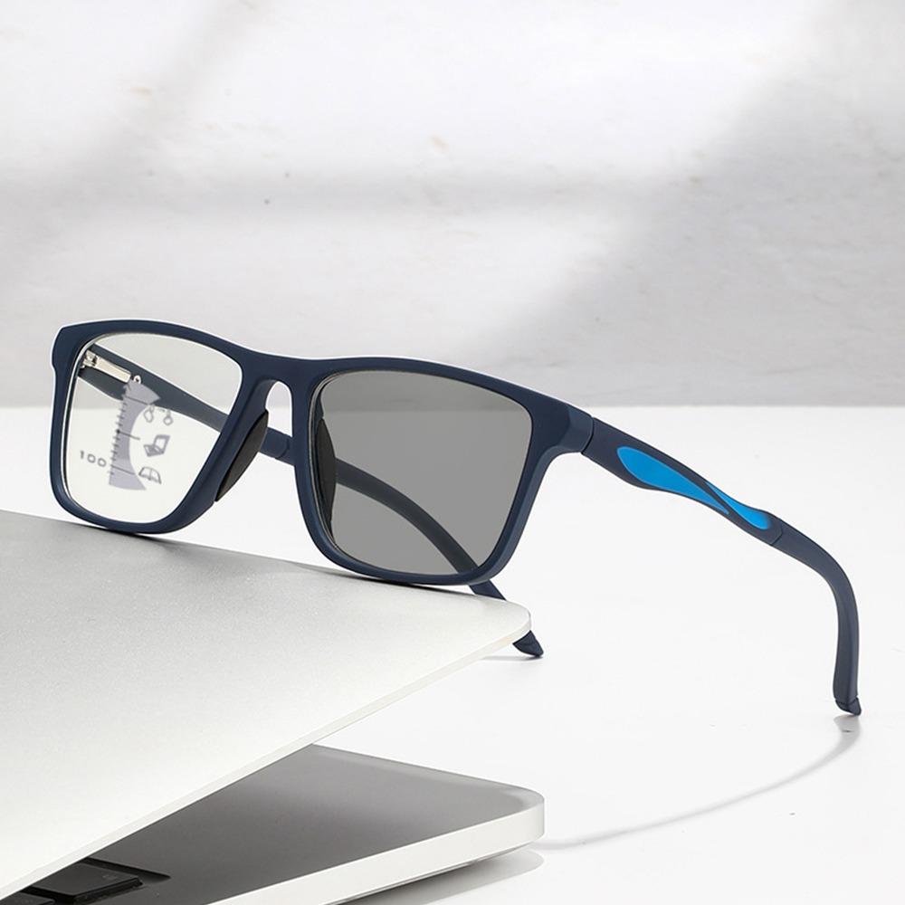 

Multifocal Anti-Blue Light Reading Glasses Photochromic Optical Eyewear Hyperopia Glasses Office Strength 100 синий