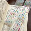 Mushroom Pattern PET Sticker Tapes Basic Material Removable Stationery Stickers Waterproof DIY Graffiti Star Decor Stickers