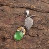 Sisters Day Sale Oval Natural Green Cat'S Eye 925 Sterling Silver Ethnic Pendant PP-55-30