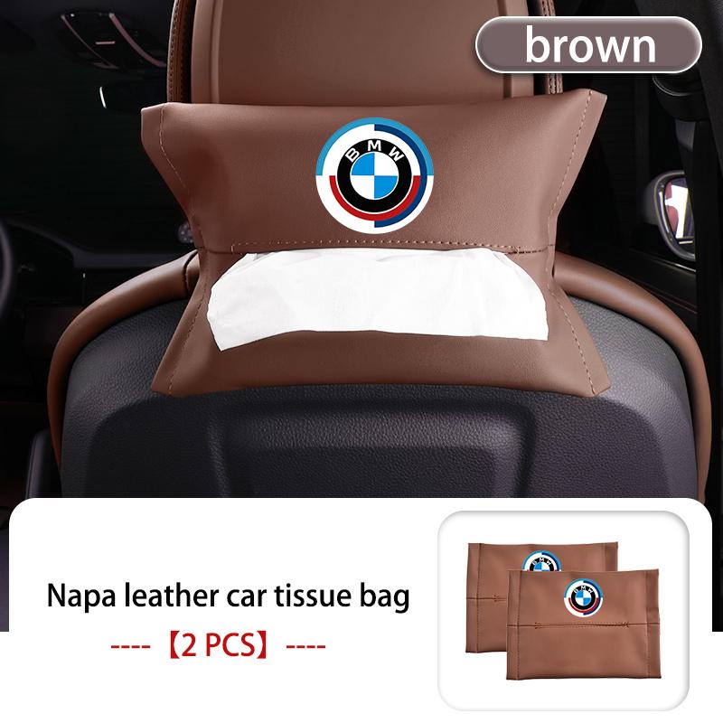 AAACC1 Car Tissue Box Seat Back Paper Bag Interior Decoration Supplies For BMW X1 X2 X3 X4 X5 X6 F49 F39 F25 G01 F16 G06 G07 F25 F30