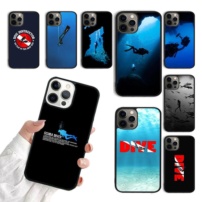 Scuba Diver Diving Phone Case For iPhone 17 Air 15 16 16e 11 12 13 14 Pro Max Cover For iPhone 17 Air Max Plus coque Fundas