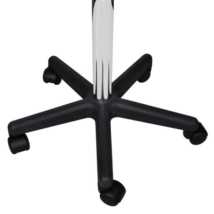 VidaXL White Office Stool Stool with Wheels Office Chair Home 240470