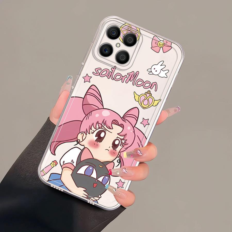 Soft Phone Cover Case for Honor X8b X8a X9a X7b X9b X8 90 Lite Sailor Moon Anime