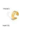 18K Gold-Plated Adjustable Stainless Steel Ring for Women - Simple, Trendy Jewelry Design