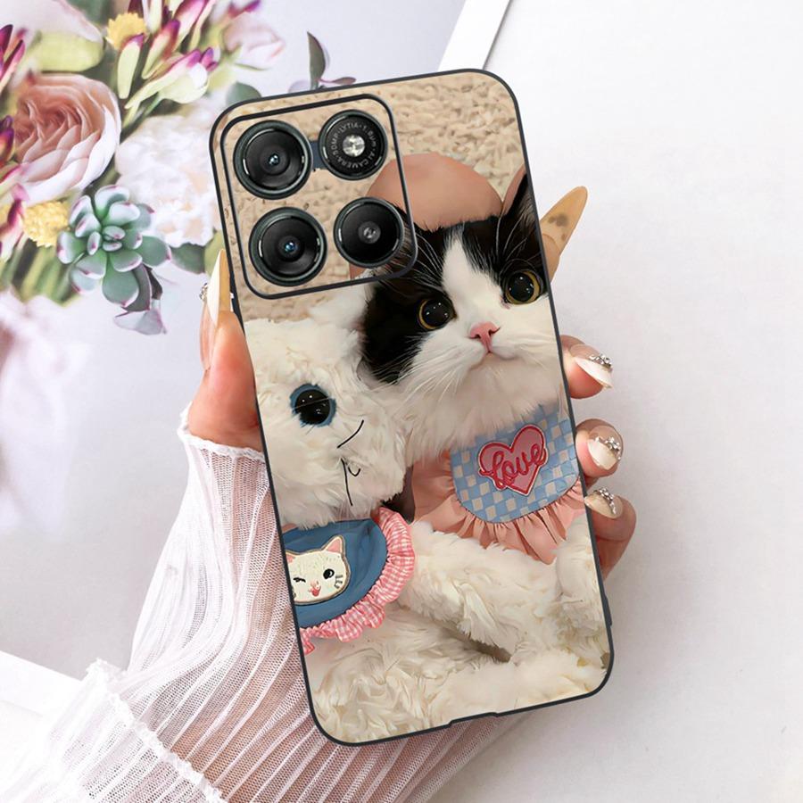

For Motorola Moto G67 Moto G77 Case Cat Cartoon Silicone Soft TPU Back Cases For MotoG77 G 67 Phone Cover MotoG67 G 77 5G Fundas Moto G67 5G