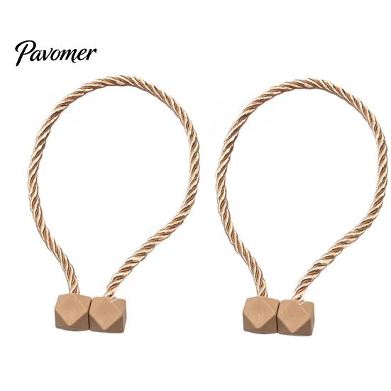 Wall Damage Free Tiebacks 1 Pair Magnetic Curtain Tiebacks, Twisted Rope Holdbacks, Window Treatment Simple Decorative Draperies Holders for