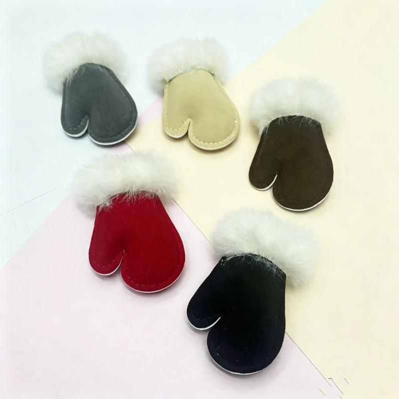 2026 New Mini Suede Plush Fur Glove Charm Keychain Unique Bag Keychain Charm Accessory Gift For Kids