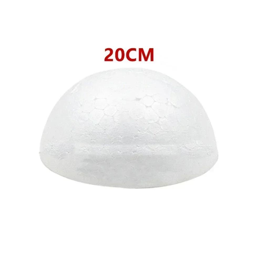 1pc 15cm/18cm/20cm/25cm Half Round Polystyrene Foam Ball For DIY Christmas Natal Kids Painted Wed Party Flower Ball Decor